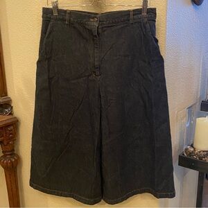 Vintage NOTATIONS SPORT Women Blue Baggy Jeans Shorts Jorts Size Large Petite